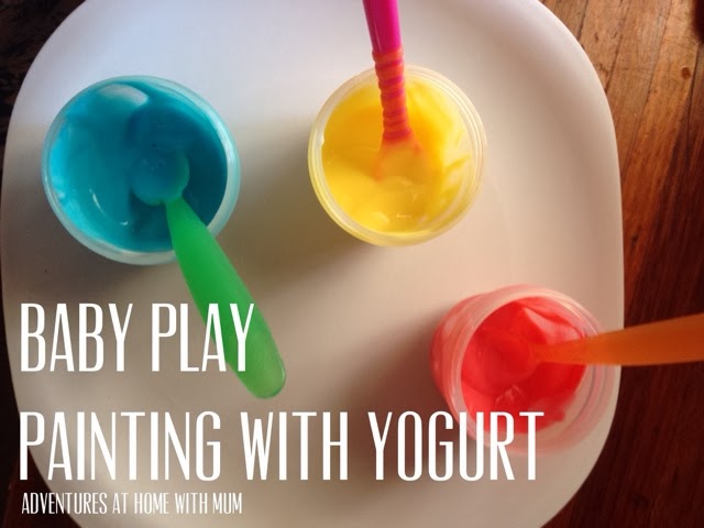 Adventures at home with Mum: Baby Safe yummy Painting With Yogurt